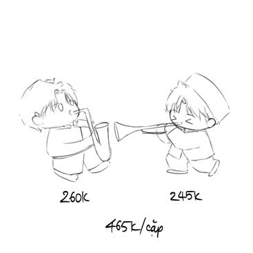 Saxophone 260k, Clarinet 245k